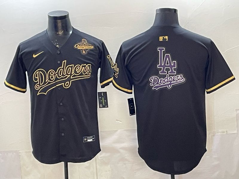 2026 Men Nike Los Angeles Dodgers Blank black gold Game MLB Jersey 0027